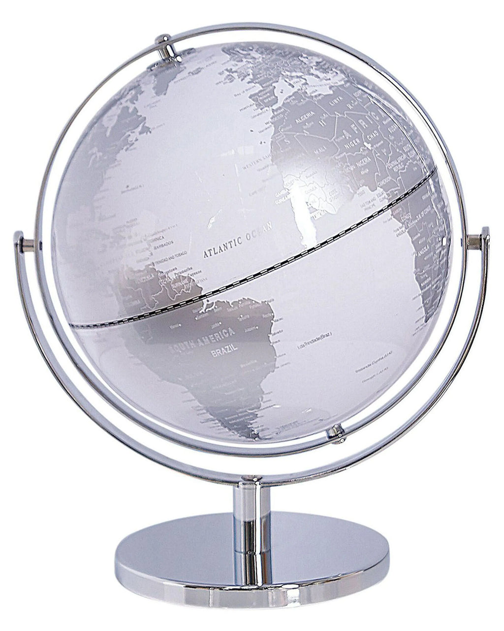 Mappamondo DRAKE Argento 33 cm
