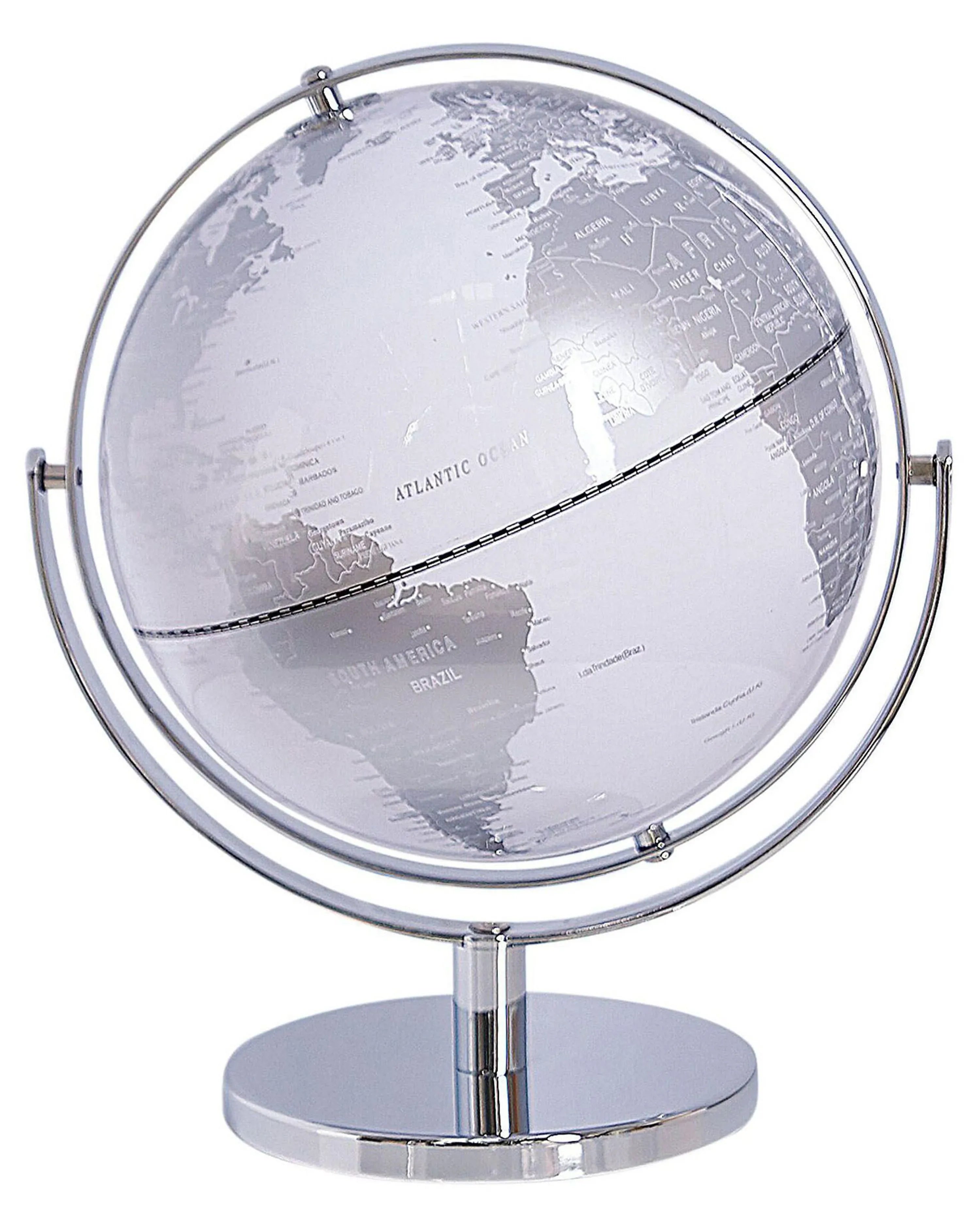 Mappamondo DRAKE Argento 33 cm