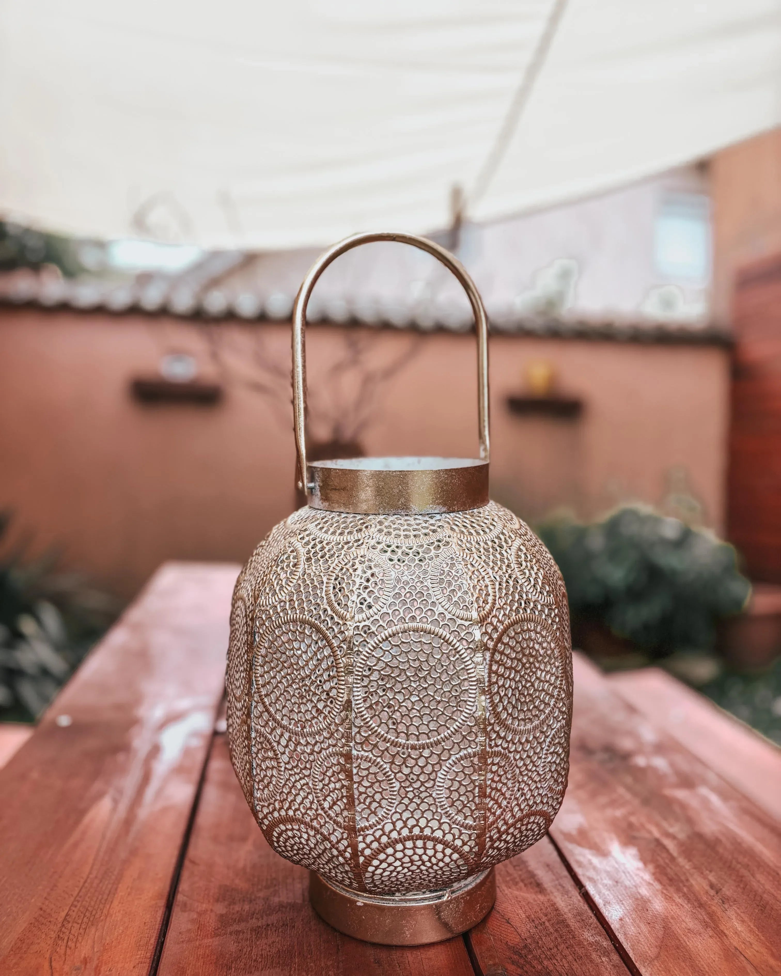 Lanterne Métal 30 cm Or