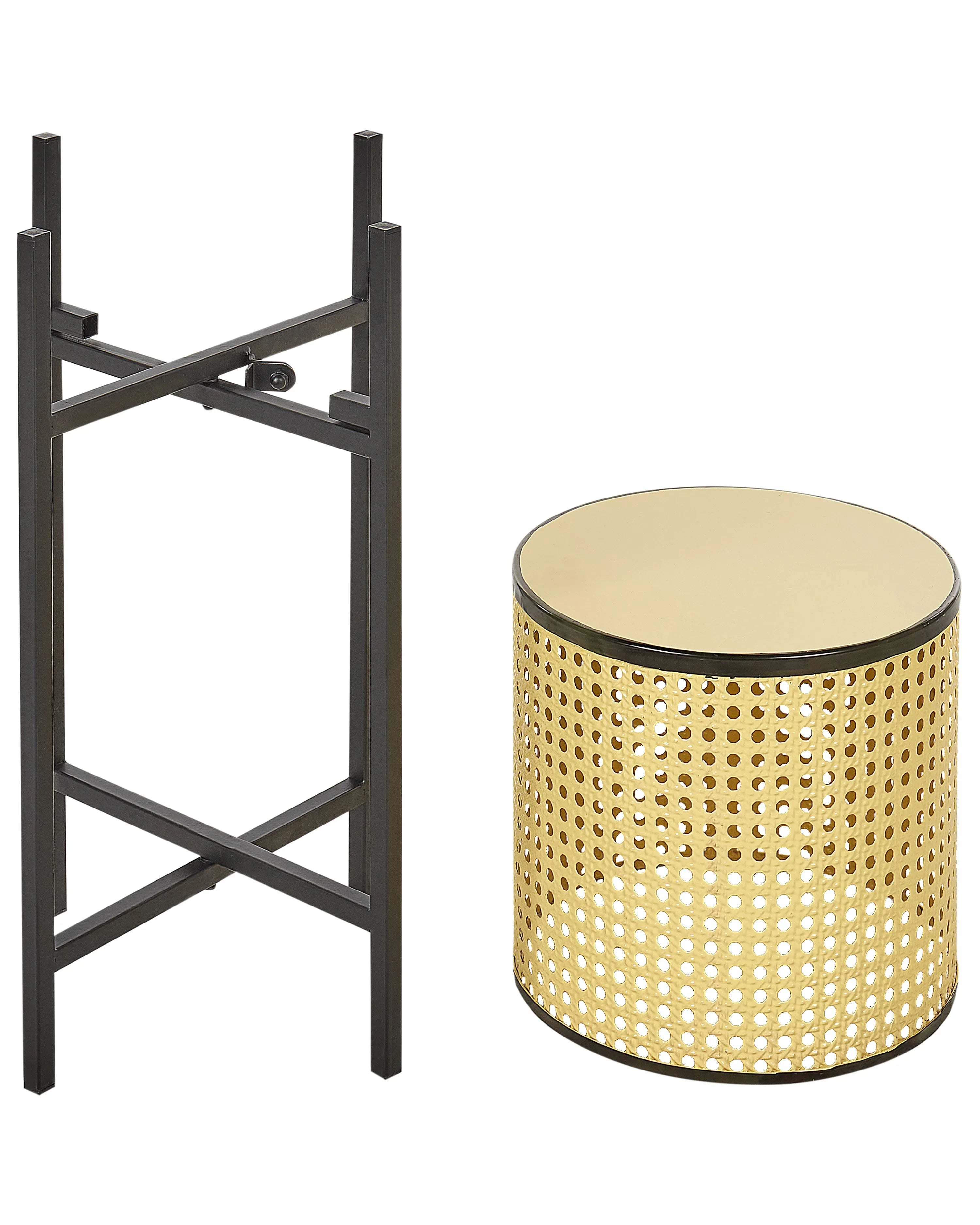 Jardinière surélevée en métal 25 cm Beige