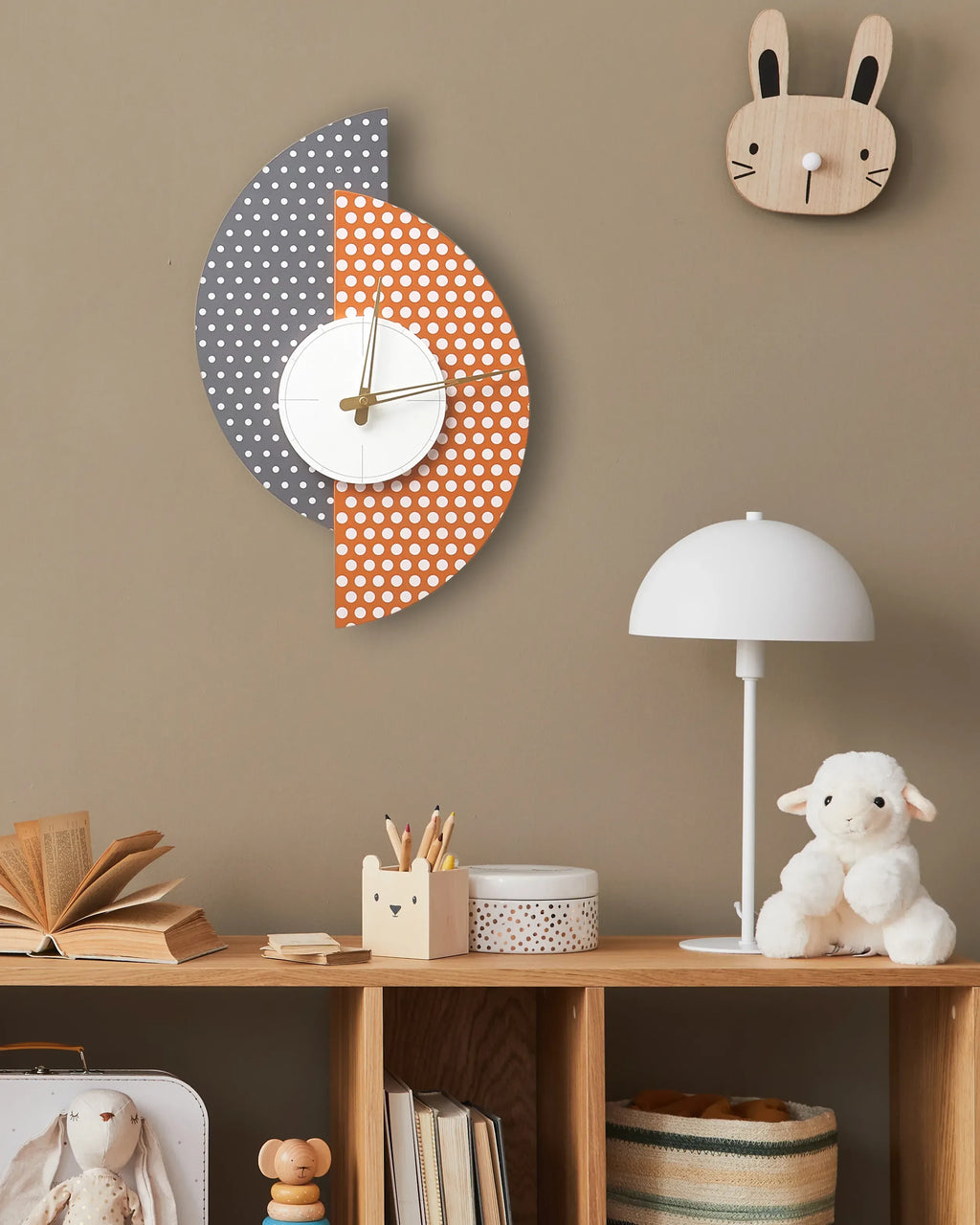Horloge murale 29 cm Grise