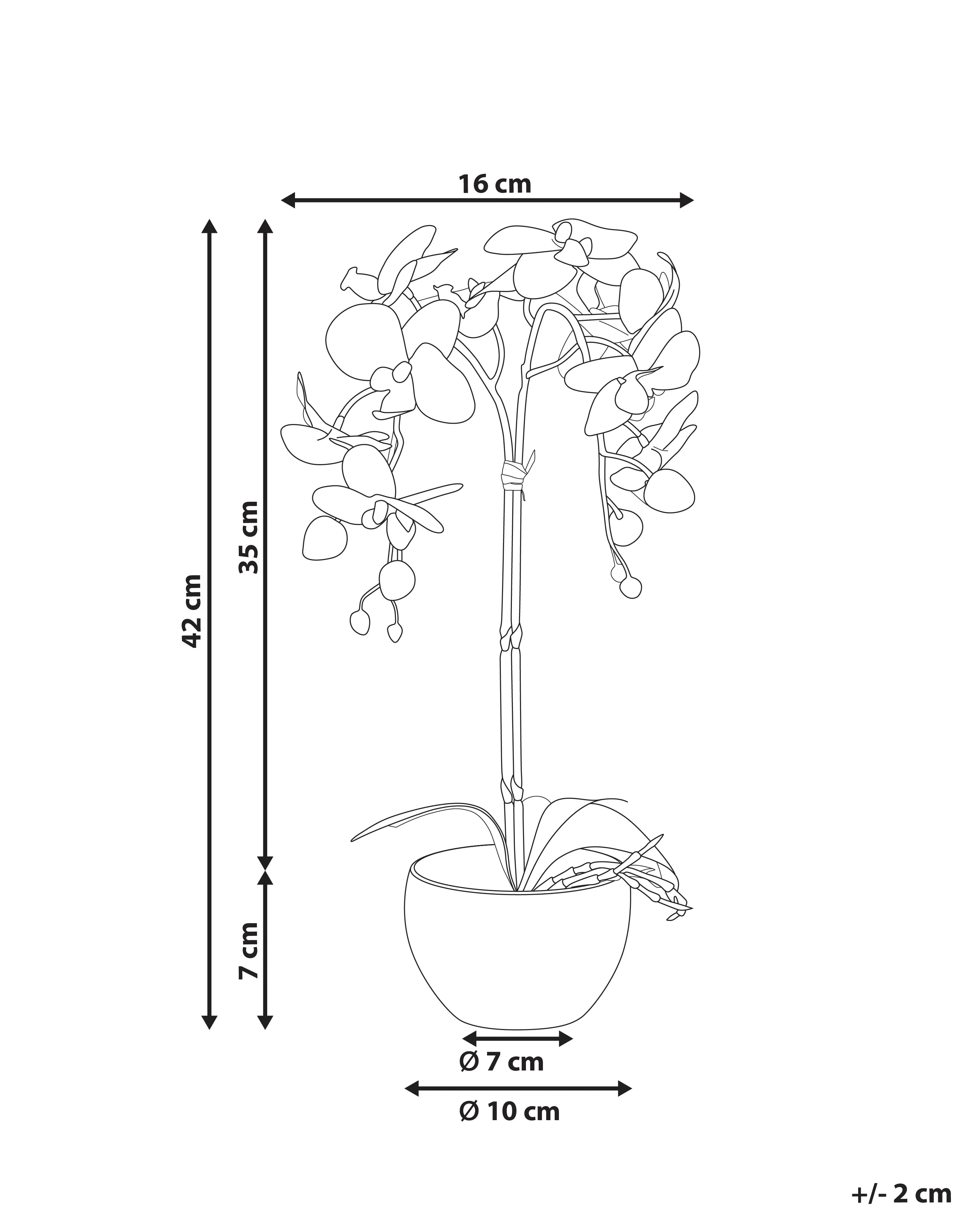 Plante artificielle ORCHIDÉE 42 cm Blanc