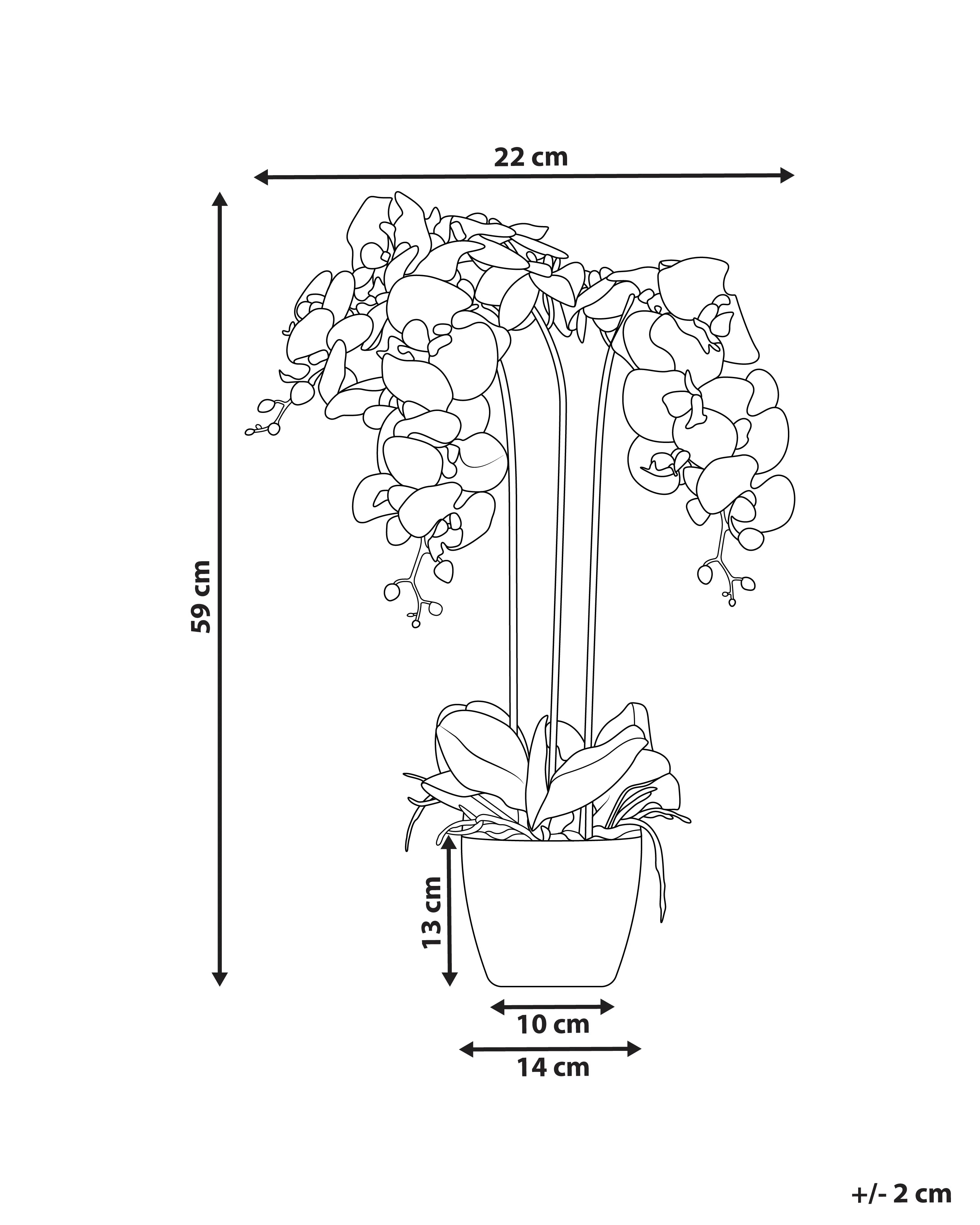 Plante artificielle ORCHIDÉE 59 cm Blanc