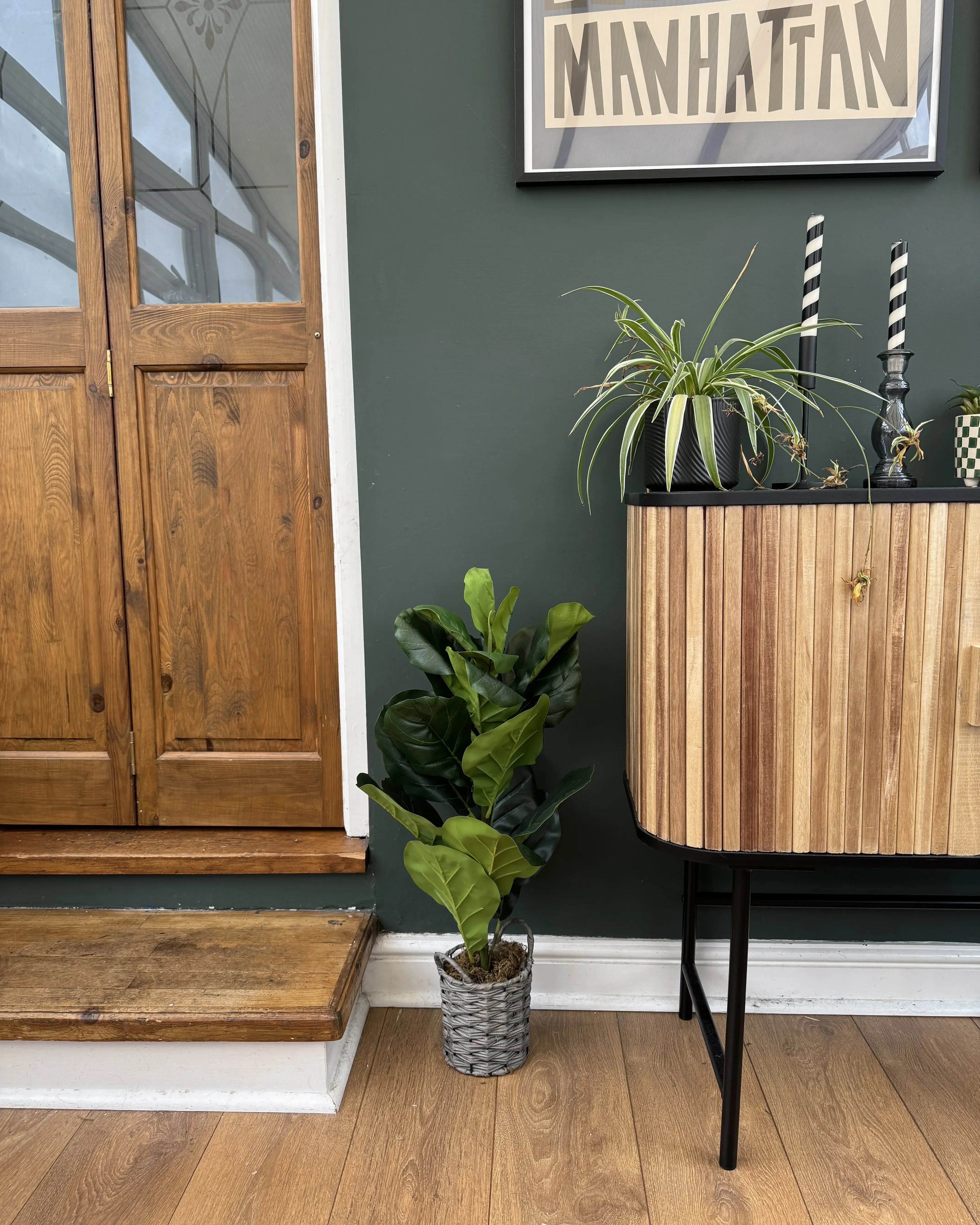 Plante artificielle ARBRE À FEUILLES DE VIOLON 72 cm Verte