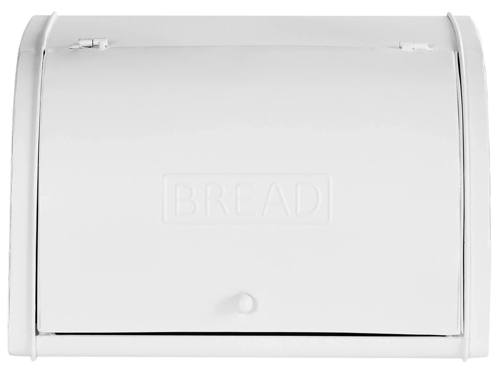 Boîte à pain en métal blanc