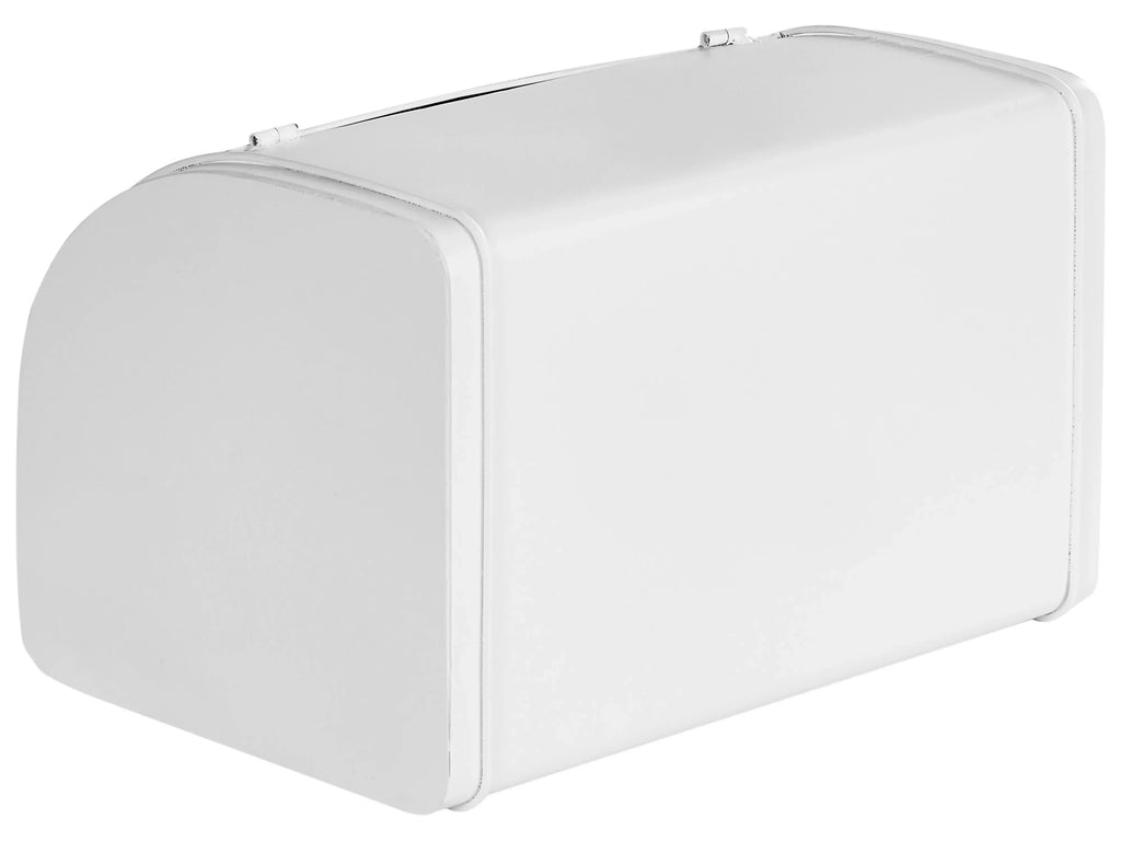 Boîte à pain en métal blanc