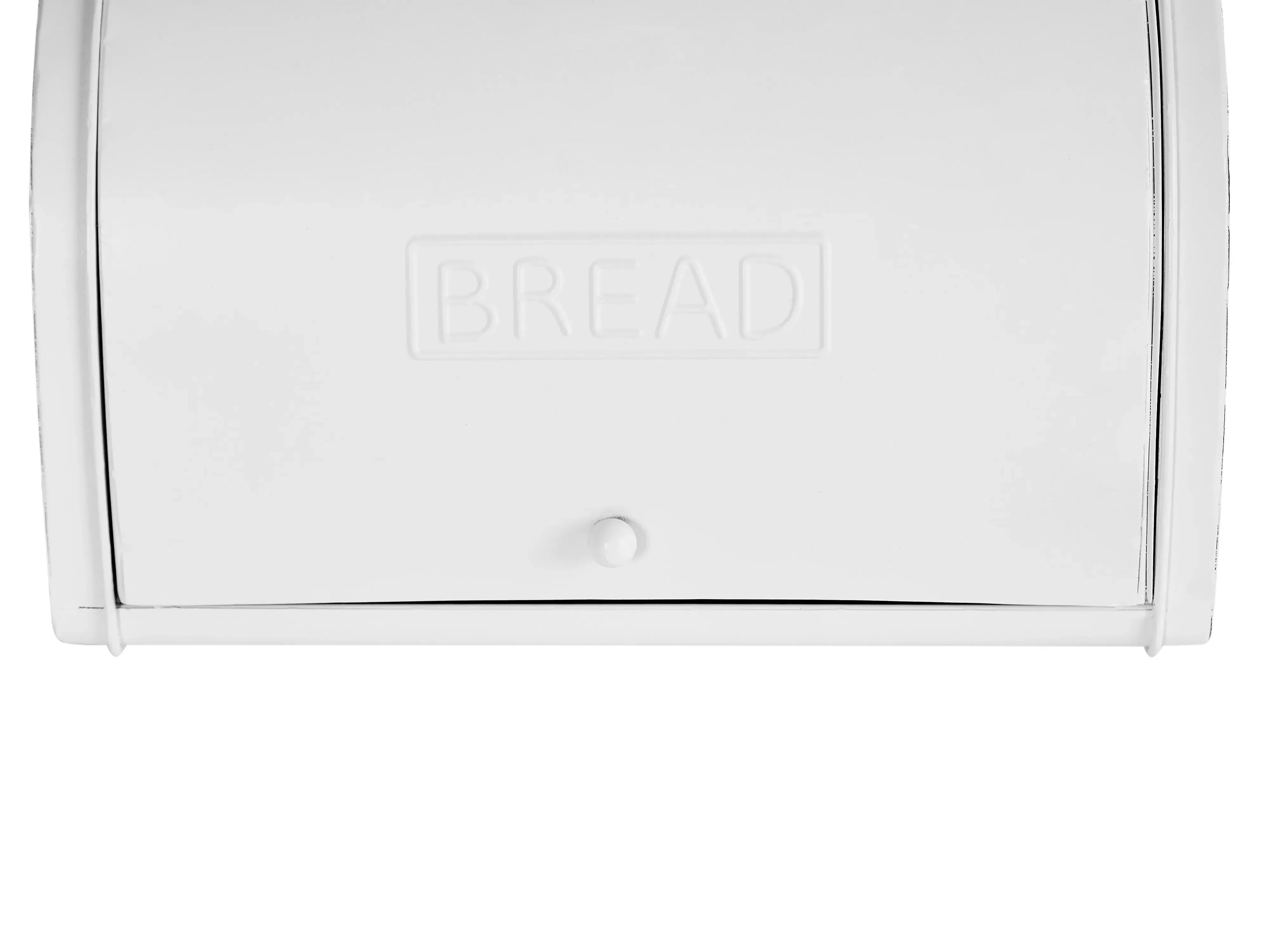 Boîte à pain en métal blanc