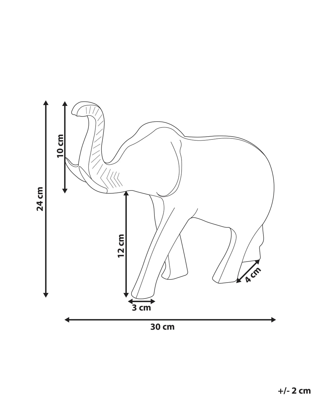 Accessoire décoratif Éléphant Métal Argent