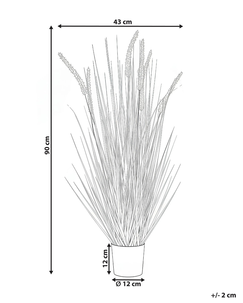 Plante artificielle BRISTLEGRASS 90 cm Verte