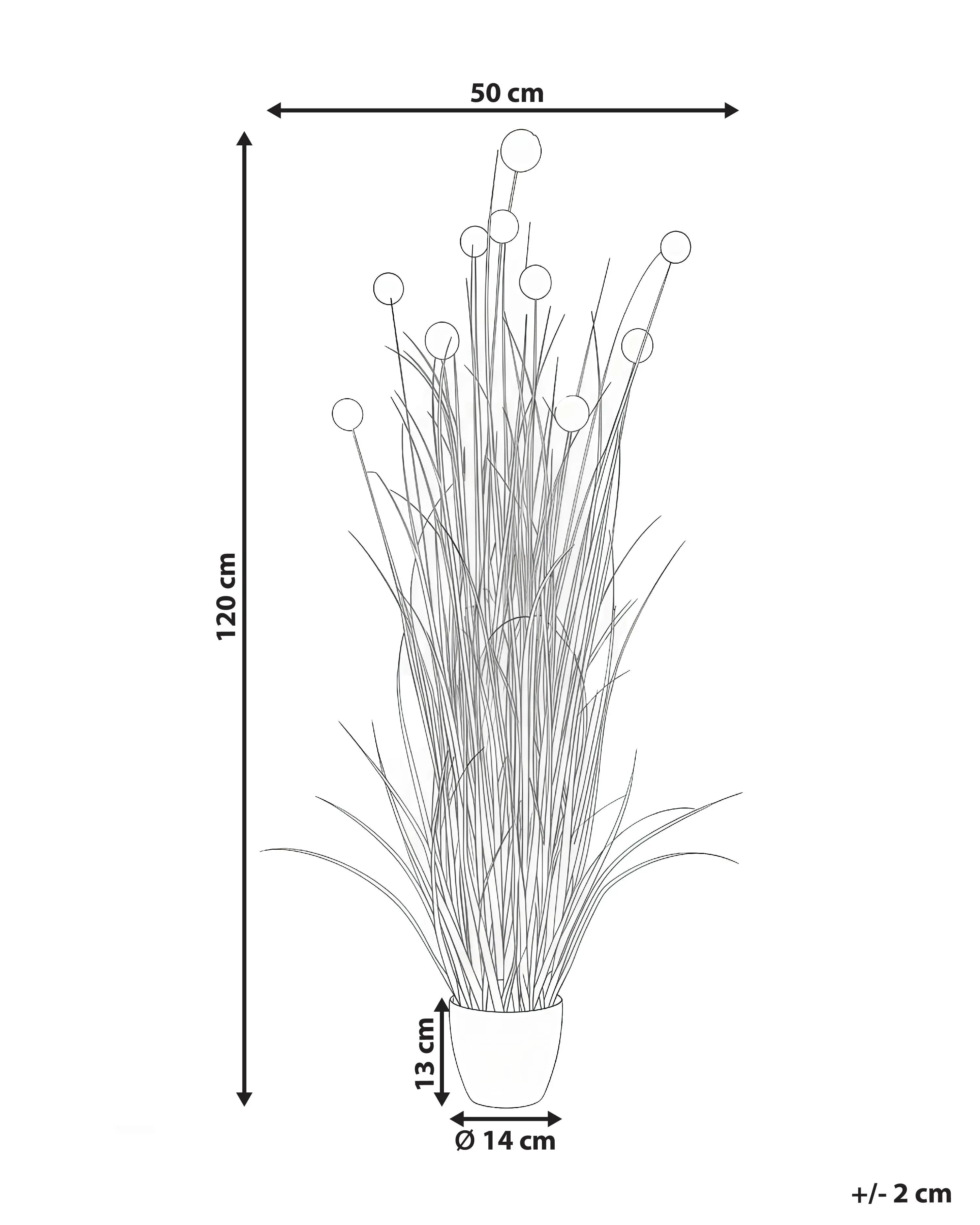 Plante artificielle HERBE POMPON 120 cm Verte