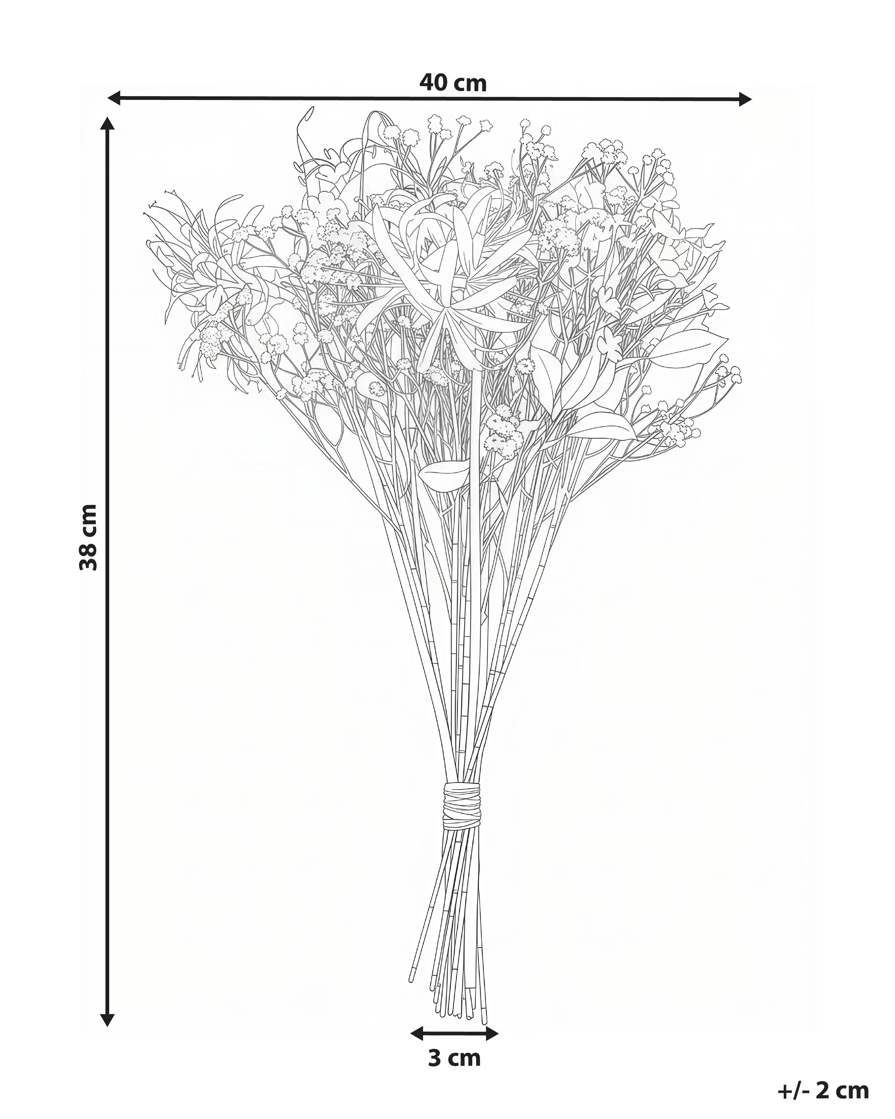 Bouquet de fleurs artificielles 38 cm Blanc