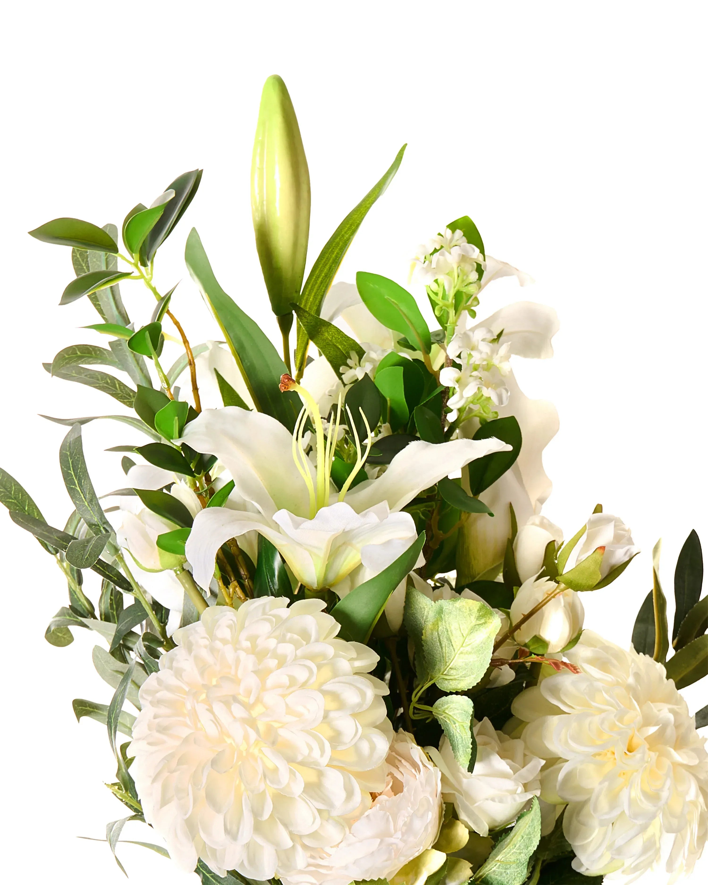 Bouquet de fleurs artificielles 67 cm Blanc