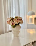 Bouquet de fleurs artificielles 45 cm Rose pastel