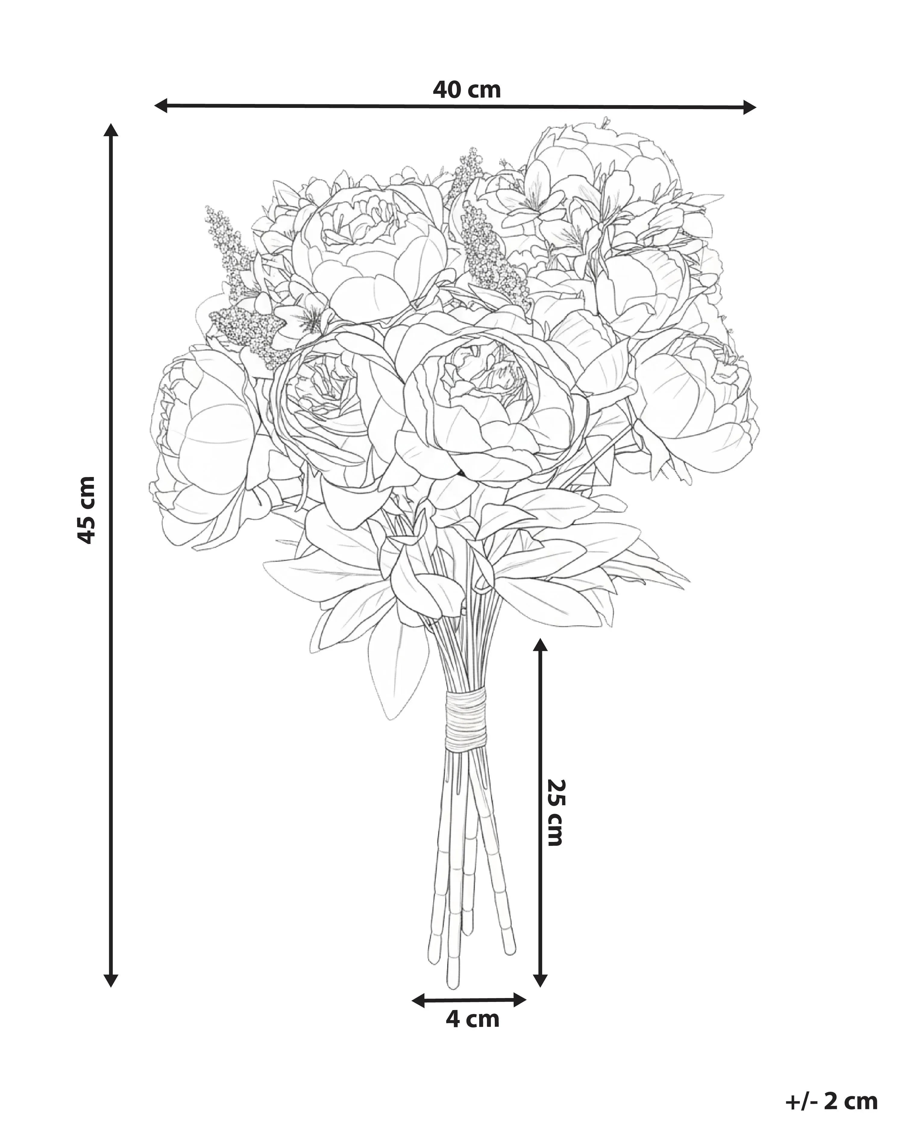 Bouquet de fleurs artificielles 45 cm Rose pastel