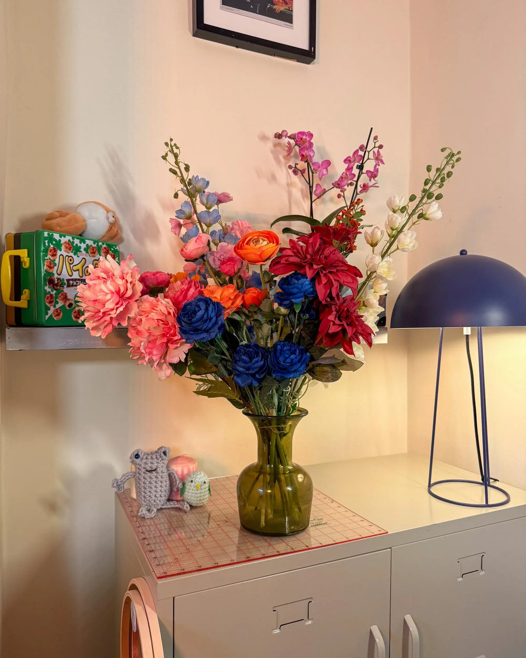 Bouquet de fleurs artificielles 75 cm Multicolore