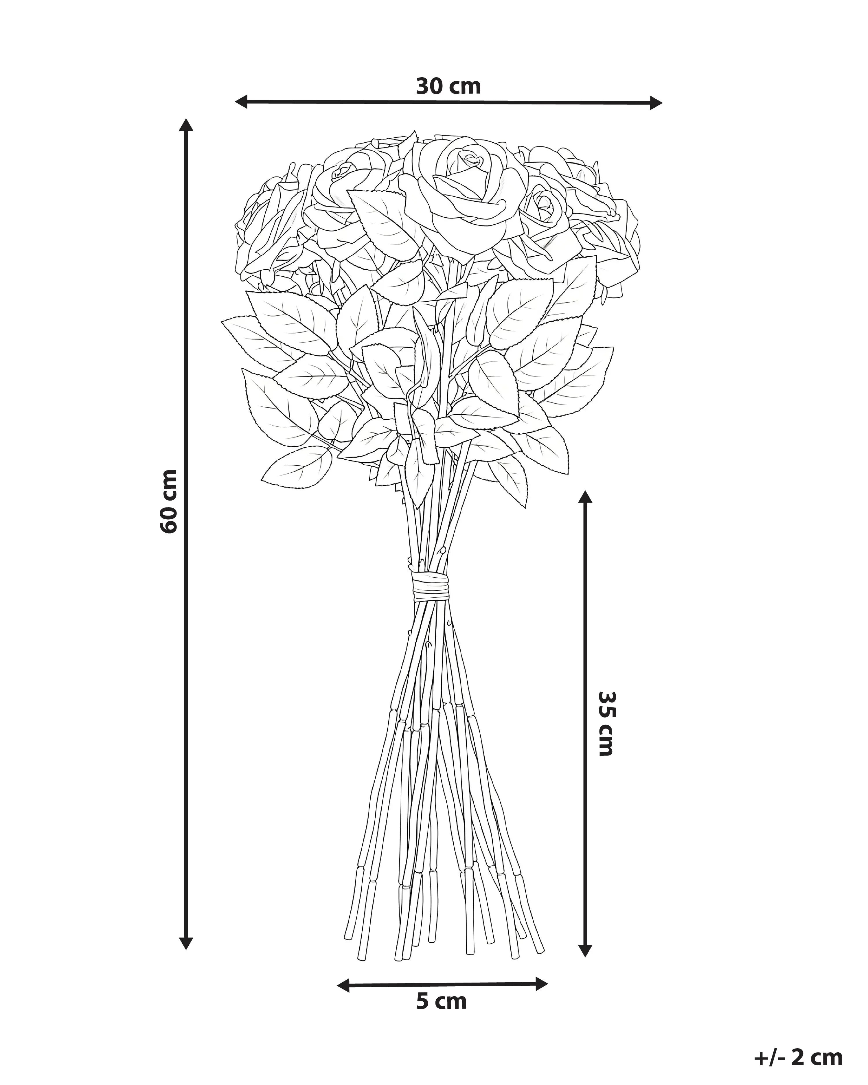 Bouquet de fleurs artificielles 60 cm Rouge