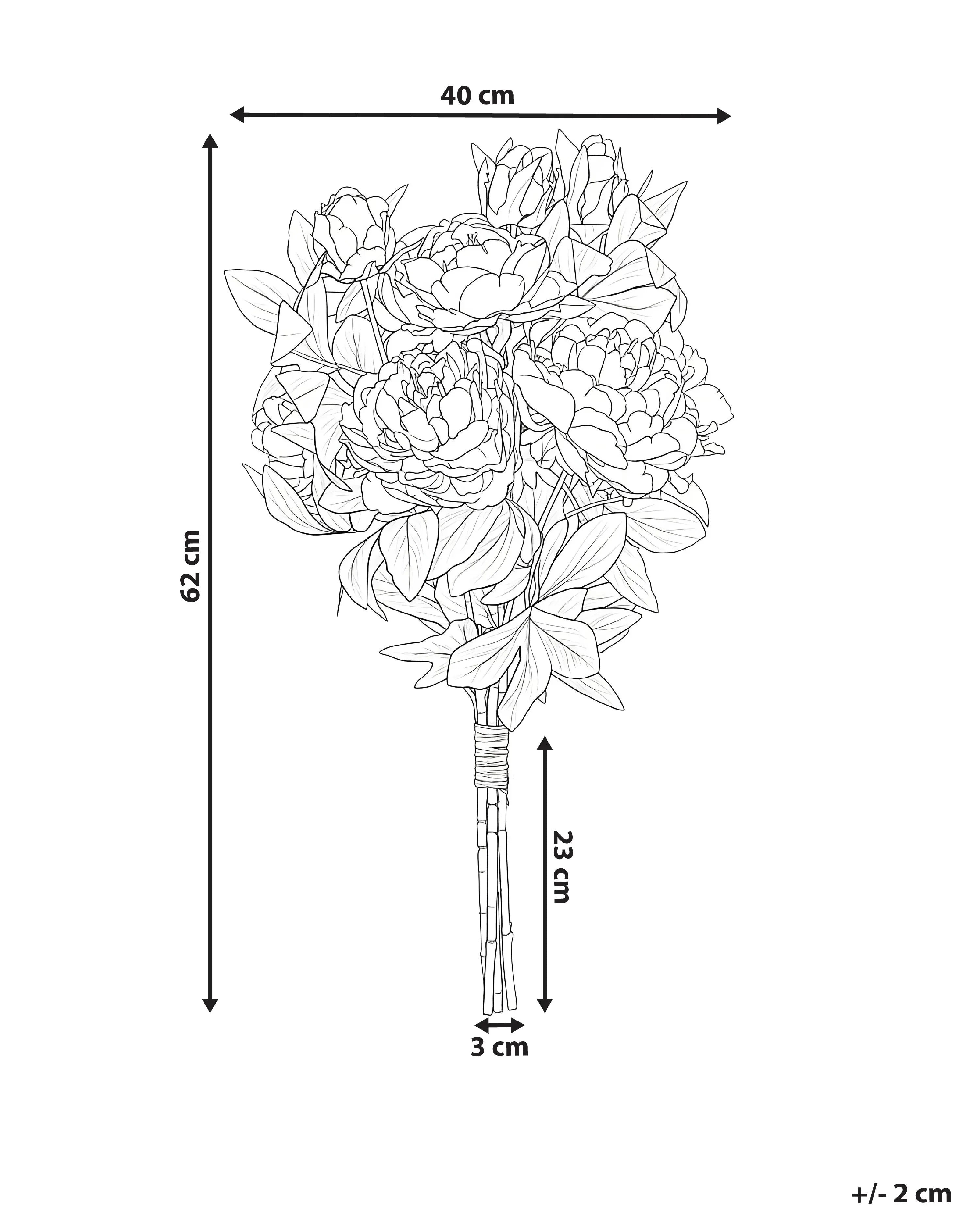 Bouquet de fleurs artificielles 62 cm Rose