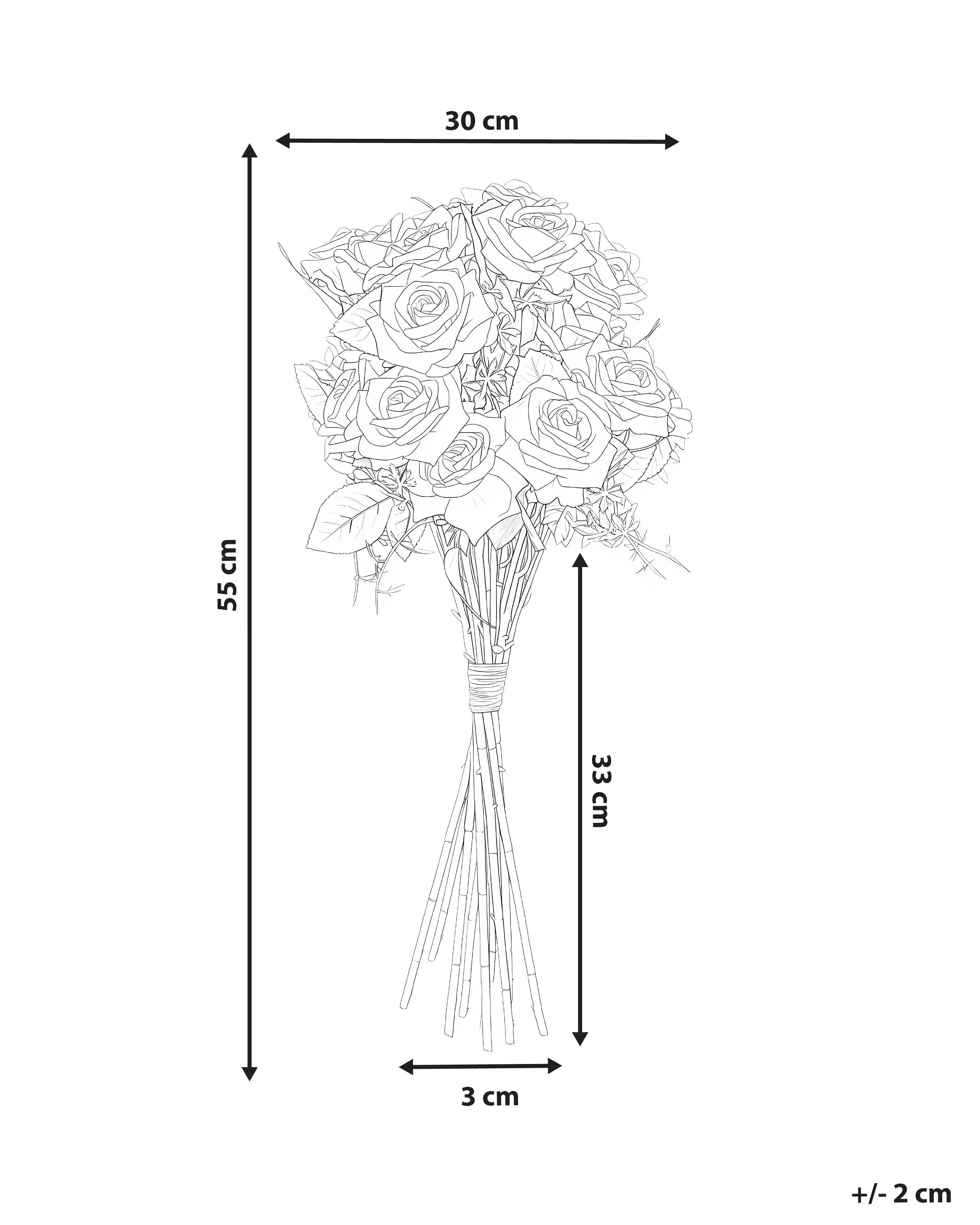 Bouquet de fleurs artificielles 55 cm Blanc