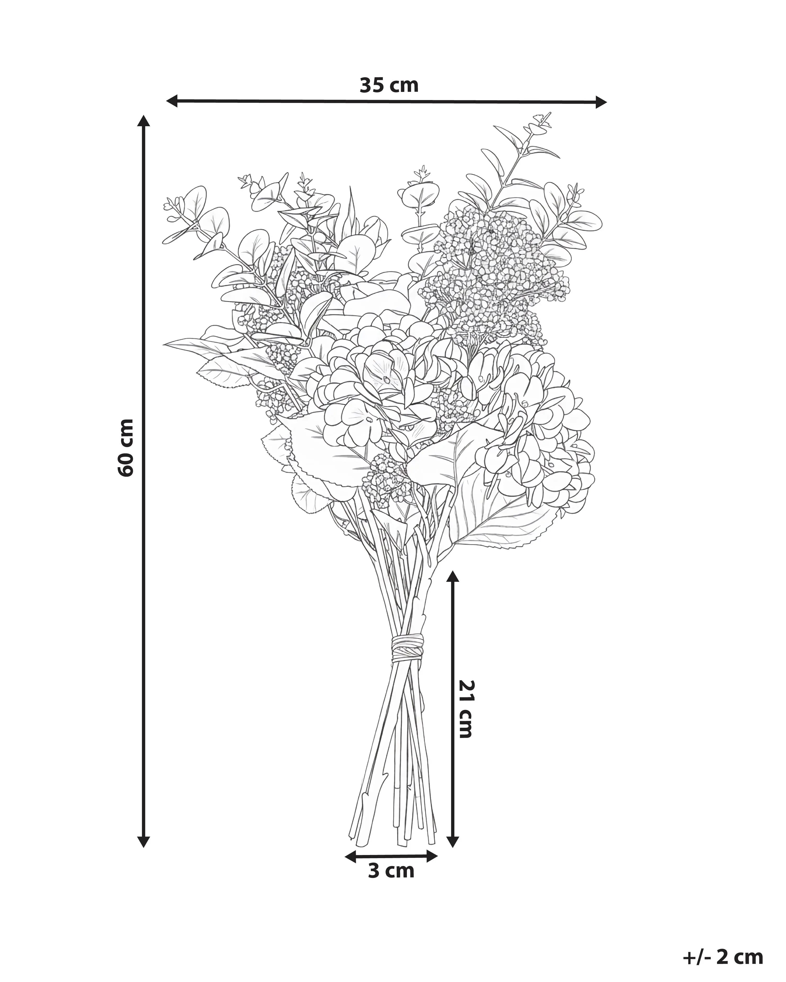 Bouquet de fleurs artificielles 60 cm Rose