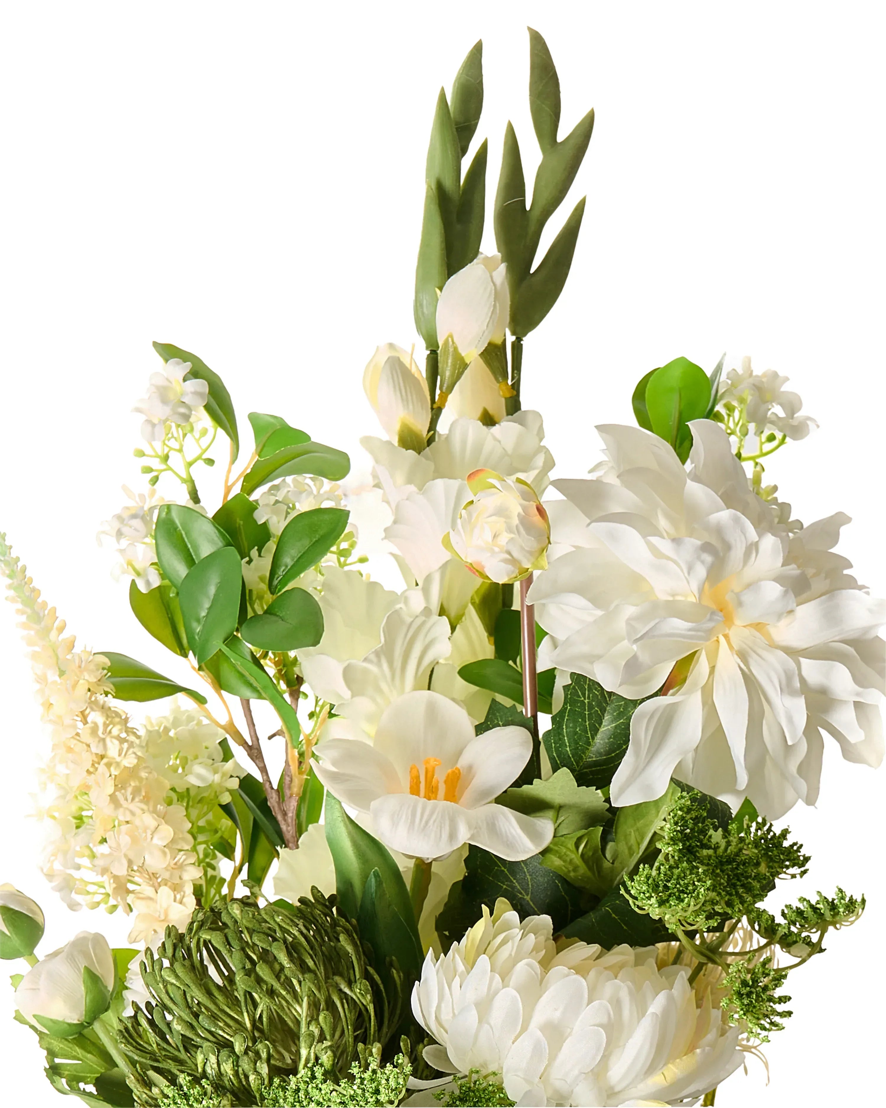 Bouquet de fleurs artificielles 70 cm Blanc