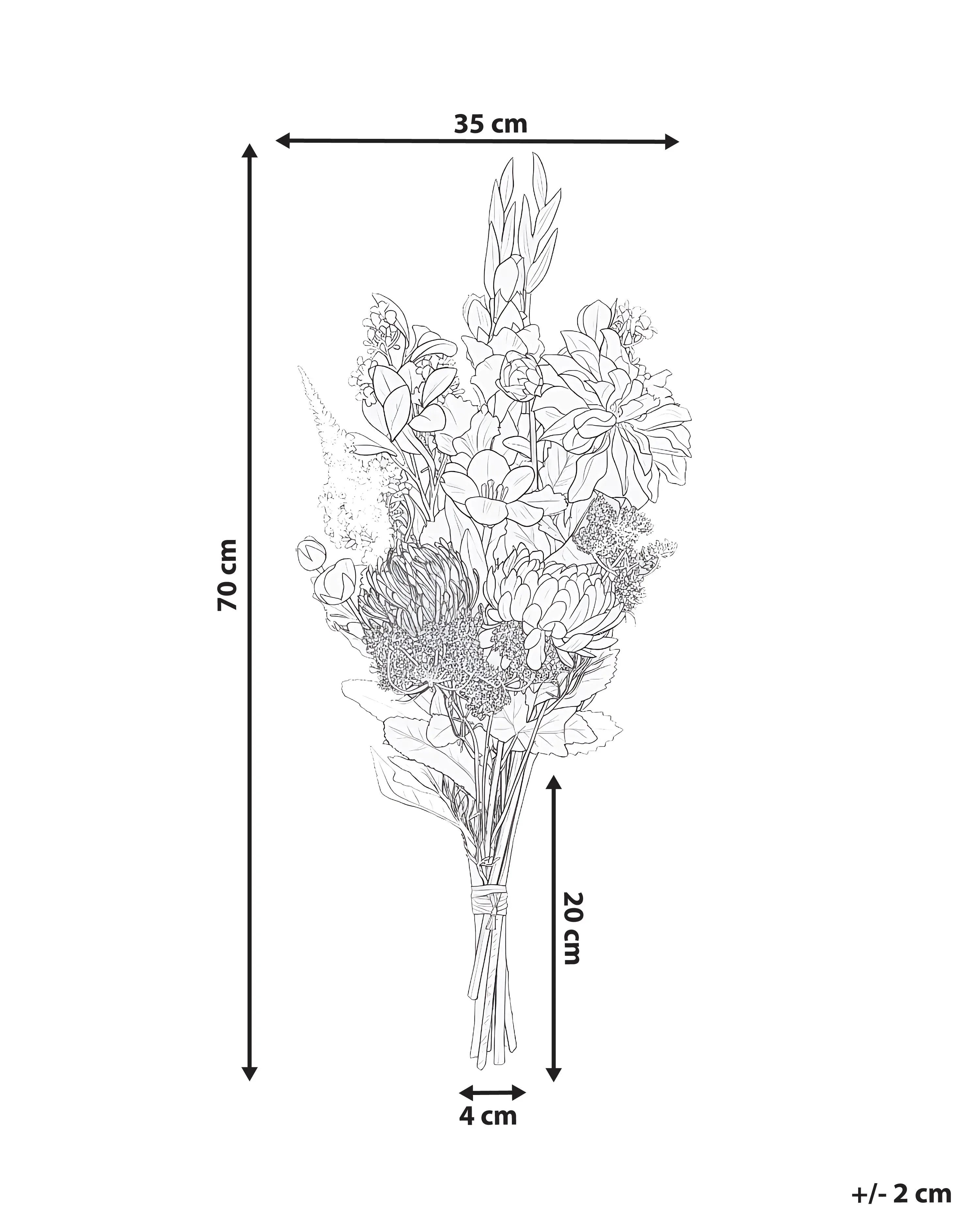 Bouquet de fleurs artificielles 70 cm Blanc