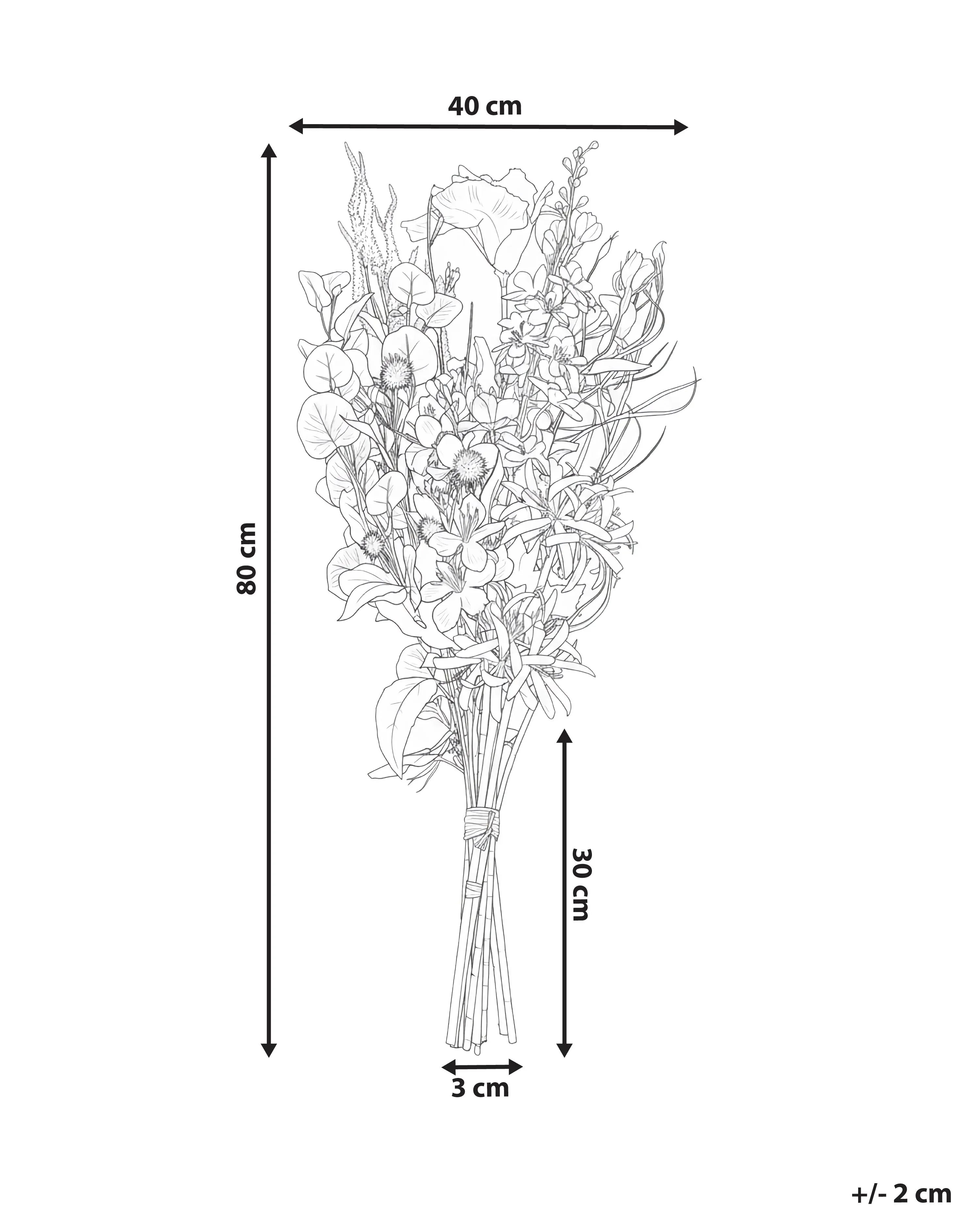 Bouquet de fleurs artificielles 80 cm Multicolore
