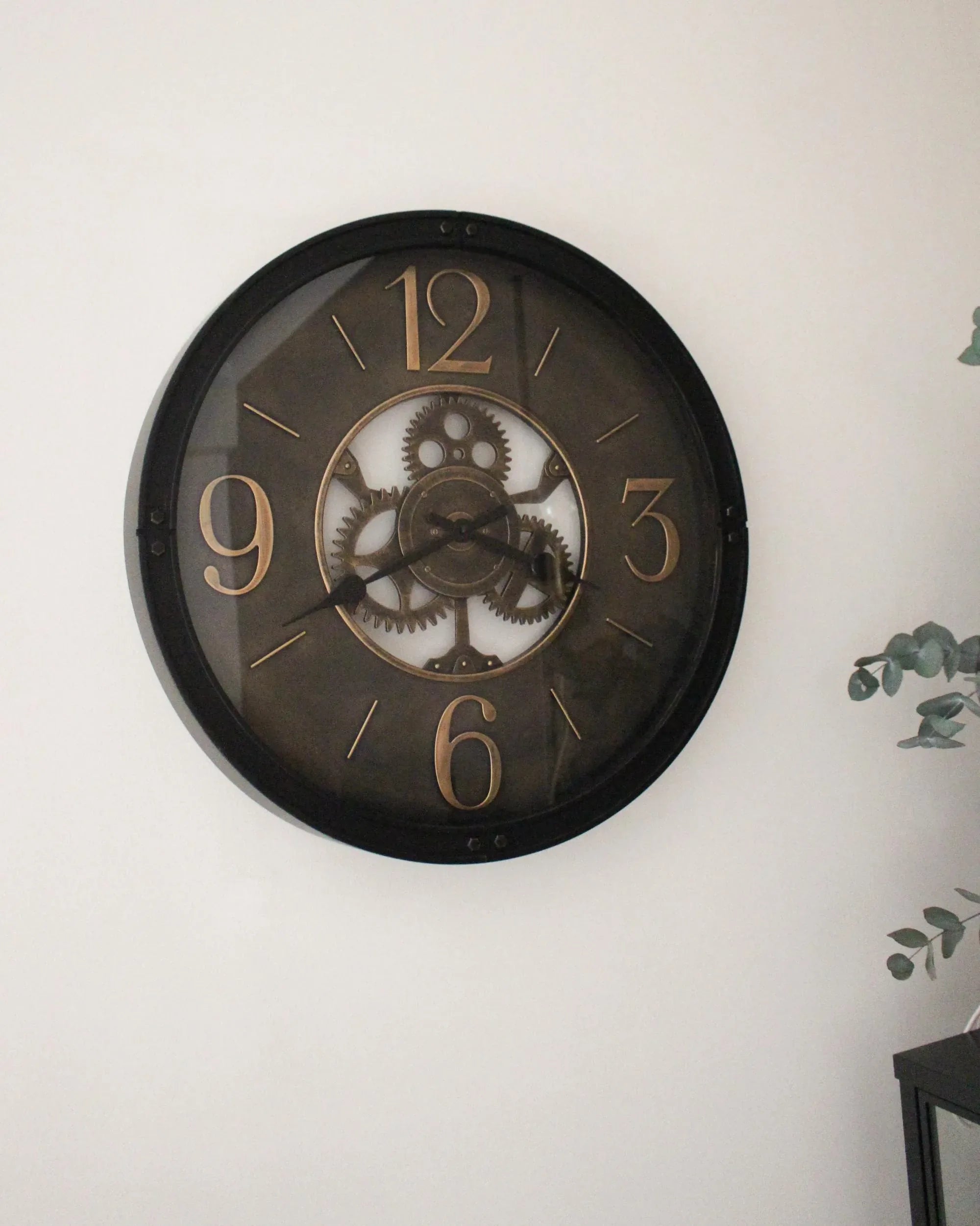 Horloge murale 50 cm Noire