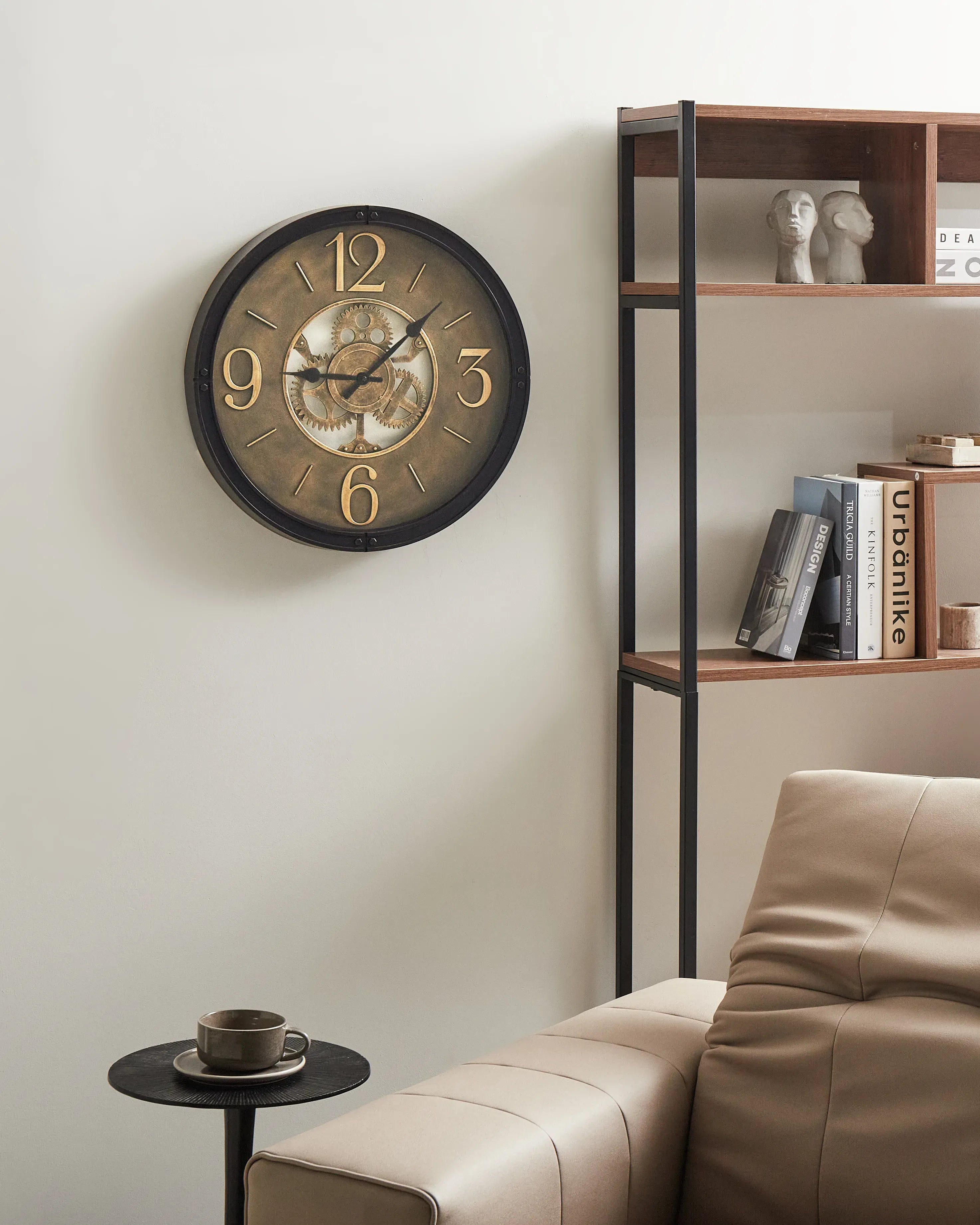 Horloge murale 50 cm Noire