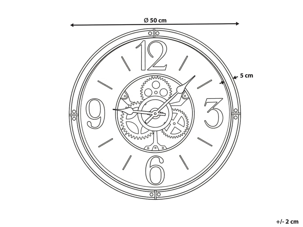 Horloge murale 50 cm Noire