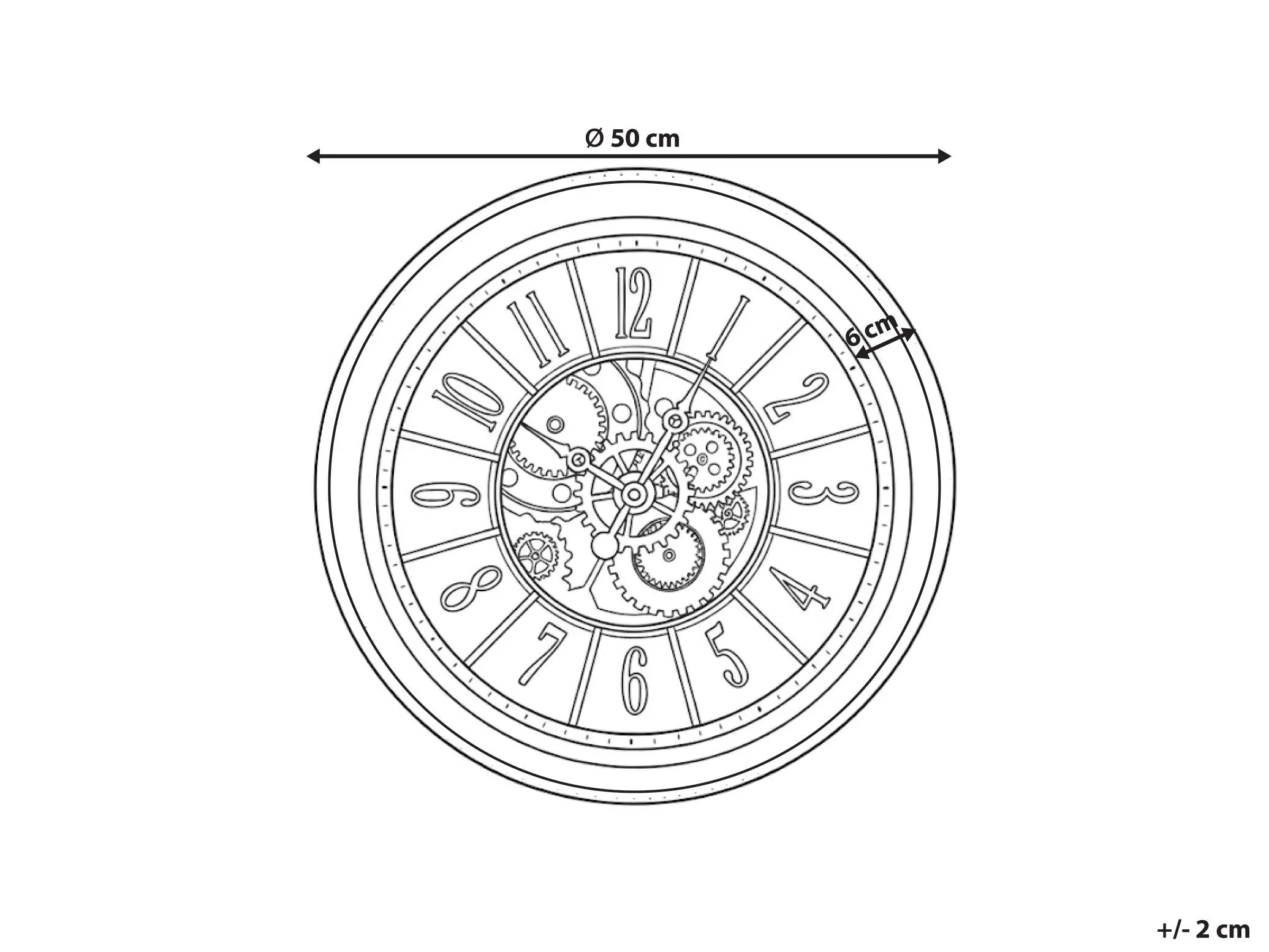 Horloge murale 50 cm Or