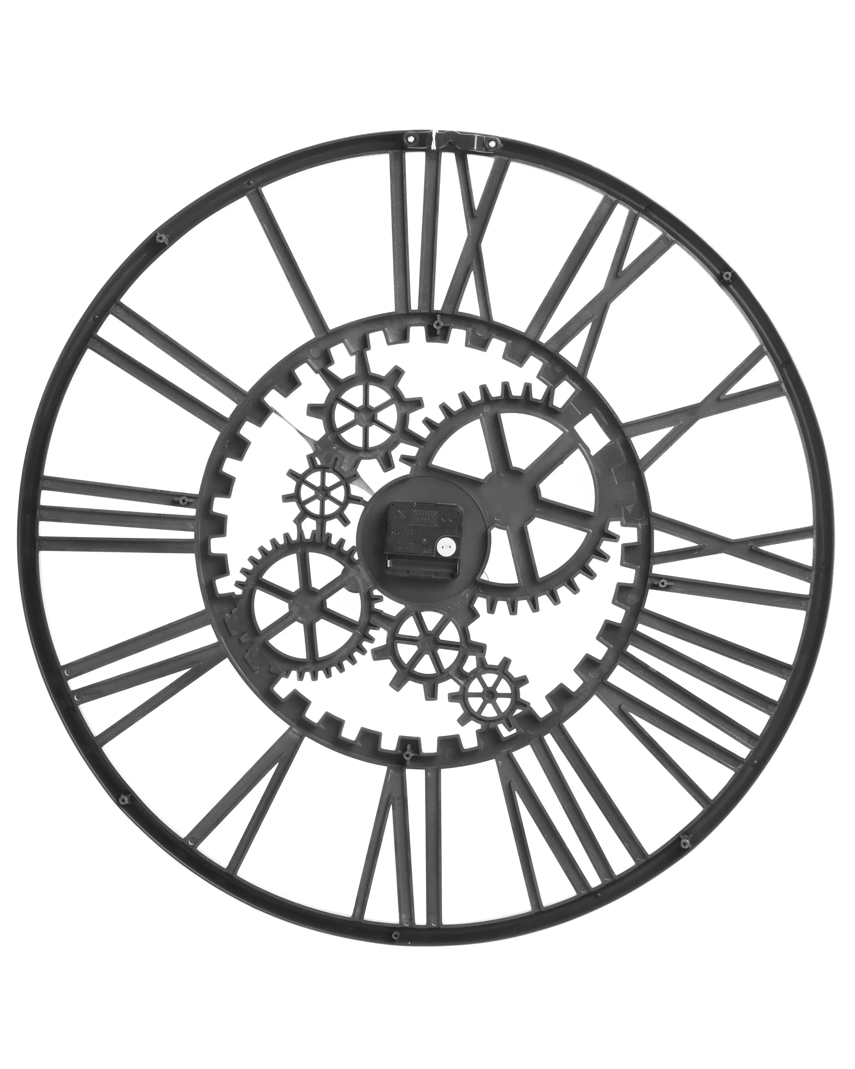 Horloge Murale 60 cm Métal Noir