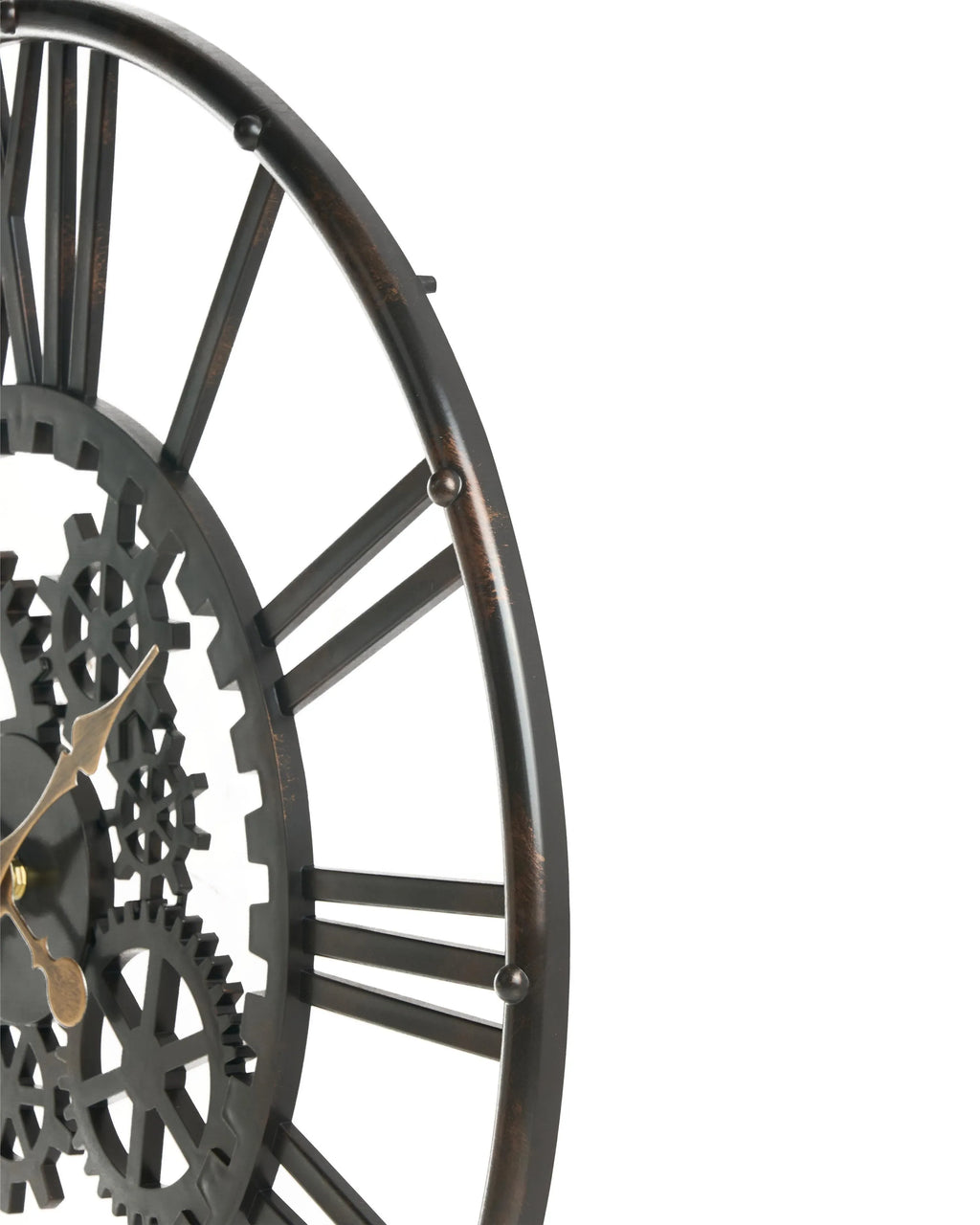 Horloge Murale 60 cm Métal Noir
